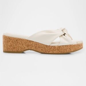 Jimmy Choo NWT Authentic Cream Wedge Sandals